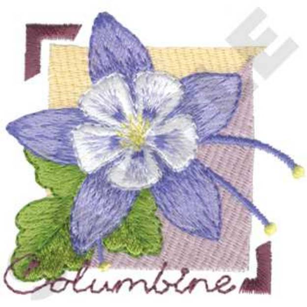 Picture of Columbine Machine Embroidery Design