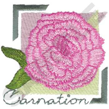Carnation Machine Embroidery Design