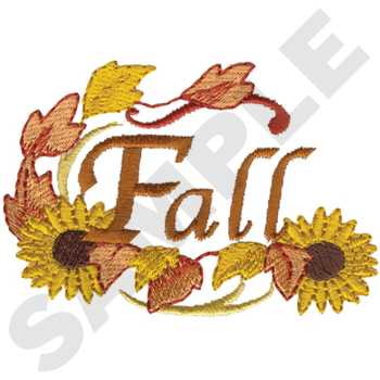 Fall Machine Embroidery Design