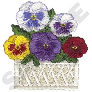 Pansies Machine Embroidery Design