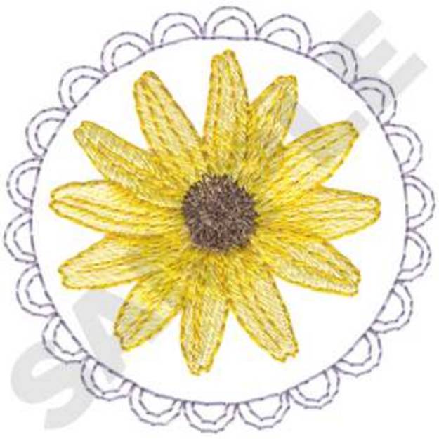 Picture of Black-eyed Susan Machine Embroidery Design