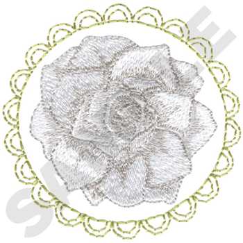 Gardenia Machine Embroidery Design
