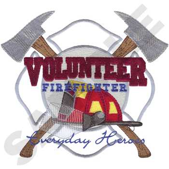 Volunteer Firefighter Machine Embroidery Design