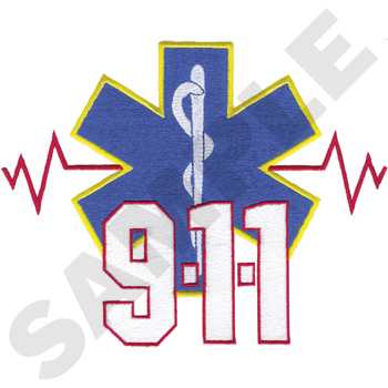 EMT 911 Machine Embroidery Design