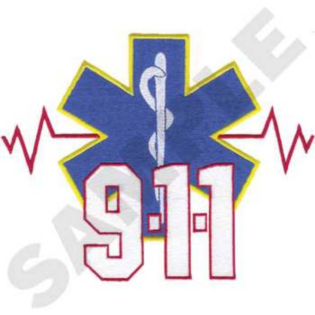 Picture of EMT 911 Machine Embroidery Design