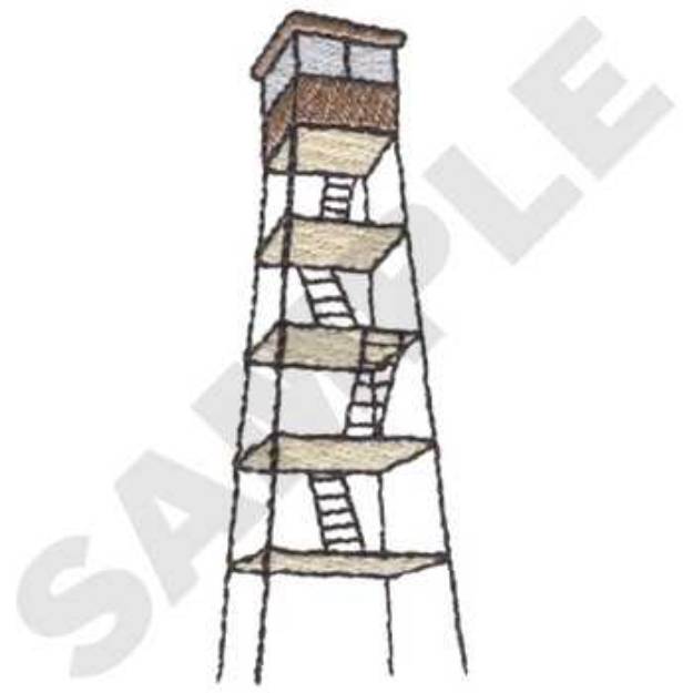 Picture of Fire Tower Machine Embroidery Design