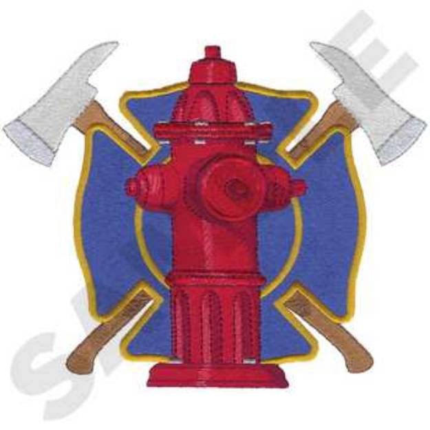Picture of Fire Logo Machine Embroidery Design