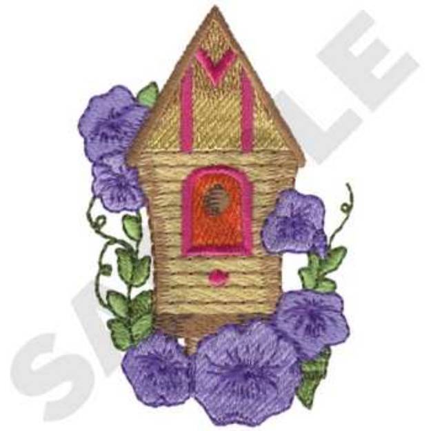 Picture of Summer Birdhouse Machine Embroidery Design