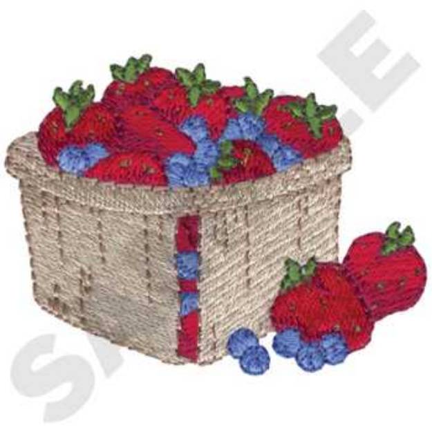 Picture of Berry Basket Machine Embroidery Design