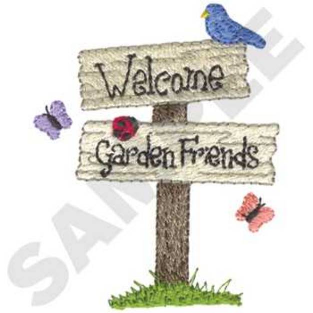 Picture of Welcome Sign Machine Embroidery Design