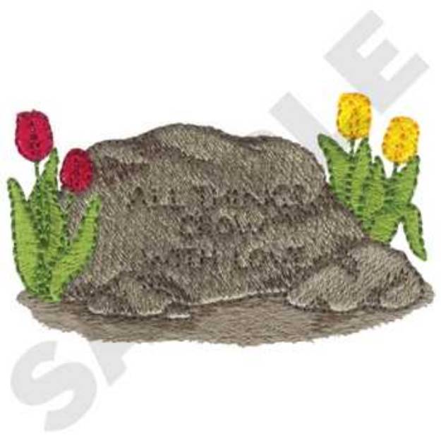 Picture of Garden Rock Machine Embroidery Design