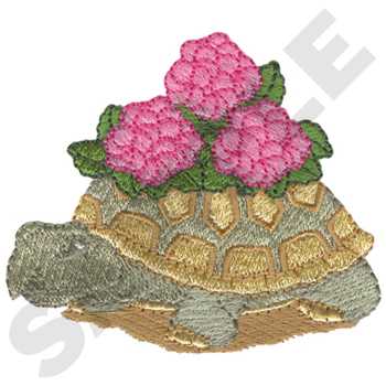 Turtle Planter Machine Embroidery Design