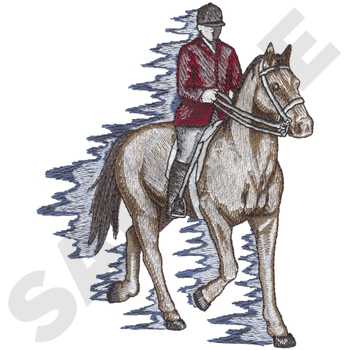Equestrian Horse Rider Machine Embroidery Design
