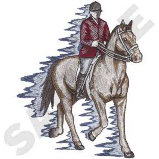 Picture of Equestrian Horse Rider Machine Embroidery Design
