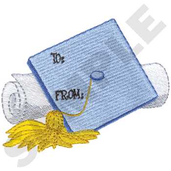 Graduation Tag Machine Embroidery Design