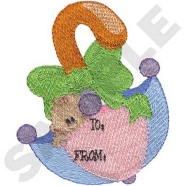 Picture of Baby Shower Tag Machine Embroidery Design