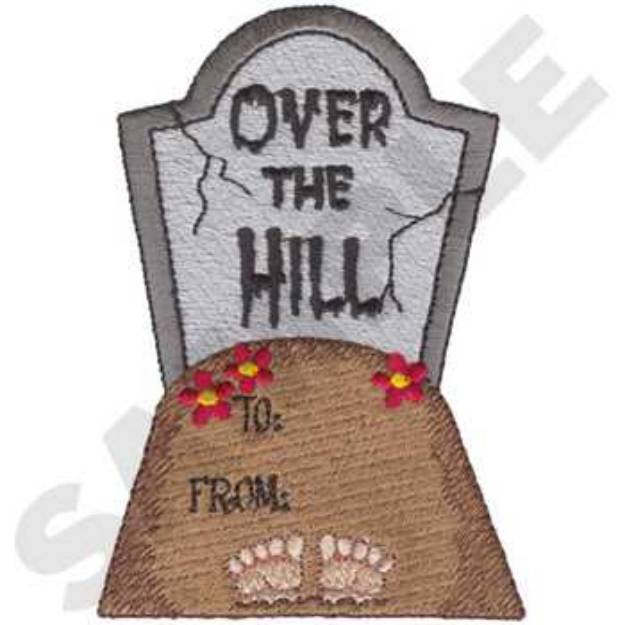 Picture of Over The Hill Tag Machine Embroidery Design