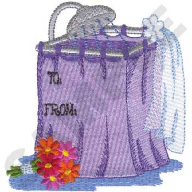 Picture of Bridal Shower Tag Machine Embroidery Design
