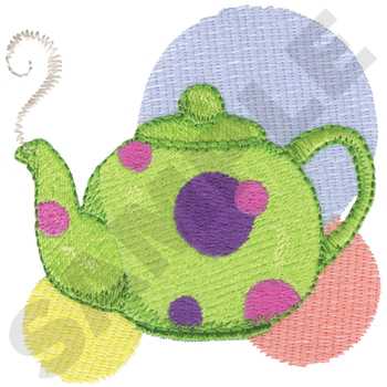 Tea Pot Machine Embroidery Design