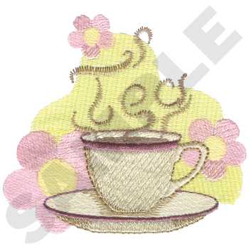 Tea Steam Machine Embroidery Design