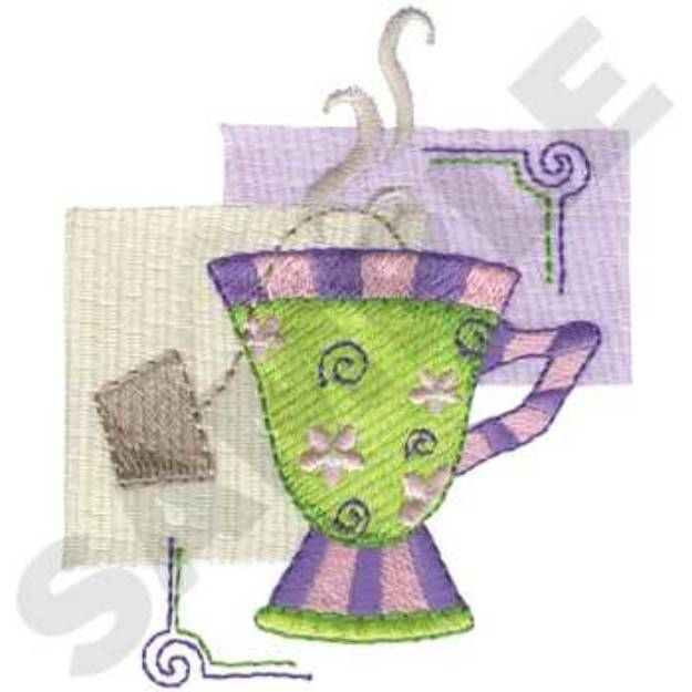 Picture of Tea Cup Machine Embroidery Design
