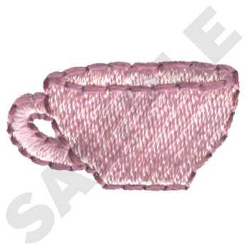Tea Cup Machine Embroidery Design