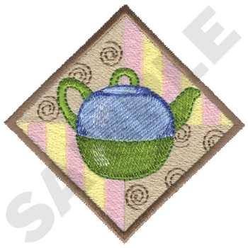 Tea For One Machine Embroidery Design