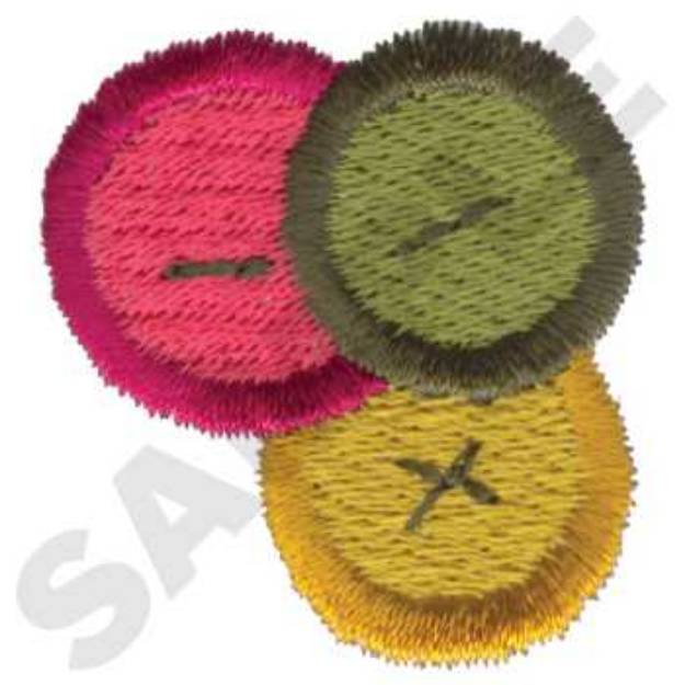 Picture of Buttons Machine Embroidery Design