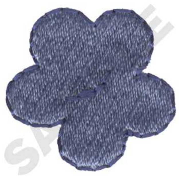 Picture of Flower Button Machine Embroidery Design