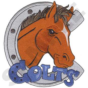 Colts Machine Embroidery Design