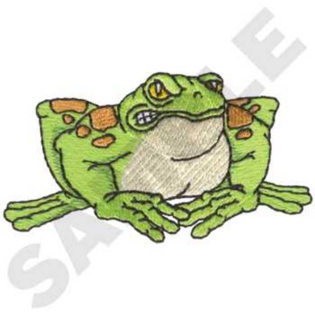 Picture of Angry Frog Machine Embroidery Design