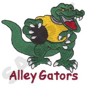 Alley Gators Machine Embroidery Design
