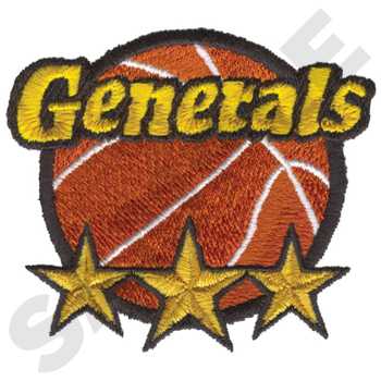 Generals Basketball Machine Embroidery Design