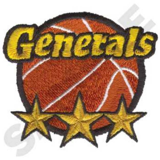 Picture of Generals Basketball Machine Embroidery Design