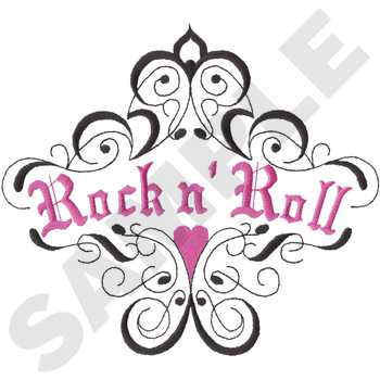 Rock N Roll Machine Embroidery Design
