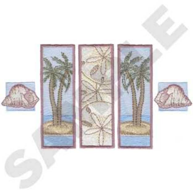 Picture of Palm Trees & Shells Machine Embroidery Design
