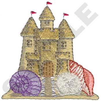 Sand Castle Design Machine Embroidery Design