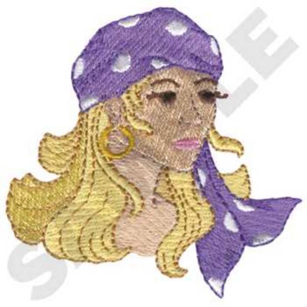 Picture of Female Pirate Machine Embroidery Design