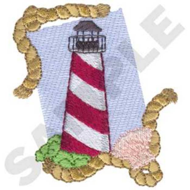 Picture of Rope and Lighthouse Machine Embroidery Design