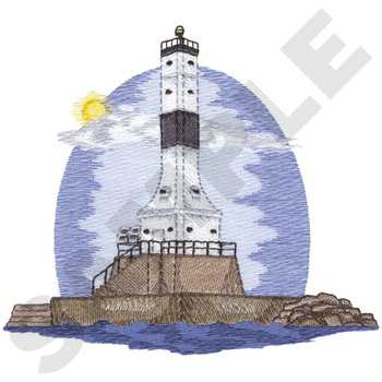 Conneaut Lighthouse Machine Embroidery Design