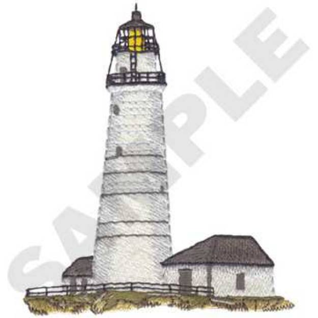 Picture of Boston Harbor Lighthouse Machine Embroidery Design