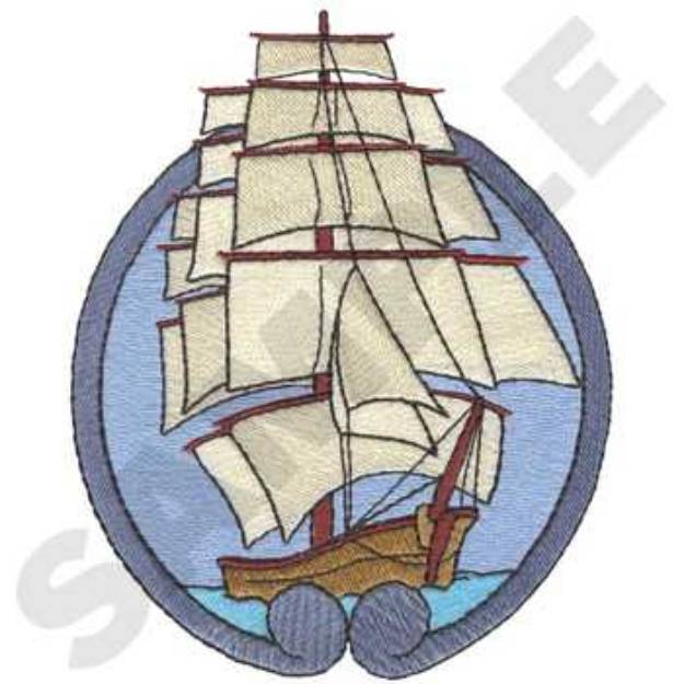 Picture of Clipper Ship Machine Embroidery Design