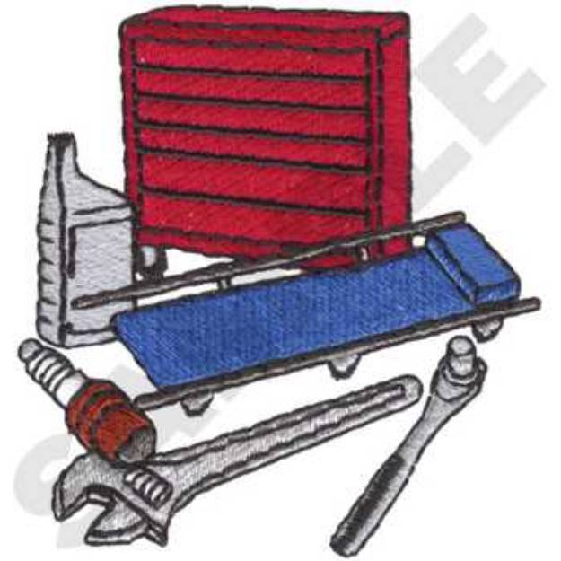 Picture of Mechanics tools Machine Embroidery Design