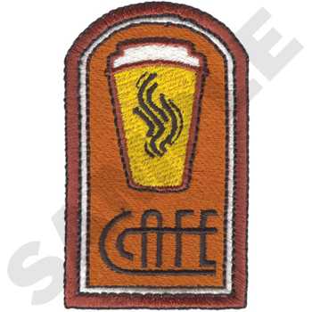 Coffee Logo Machine Embroidery Design