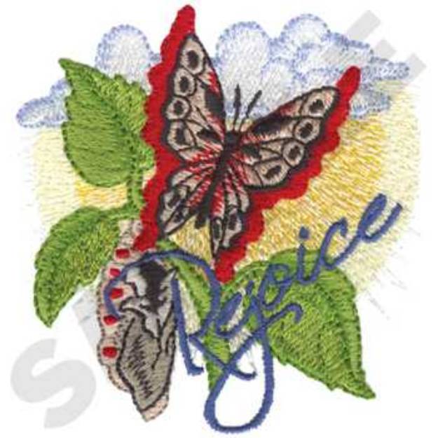 Picture of Rejoice Butterfly Design Machine Embroidery Design