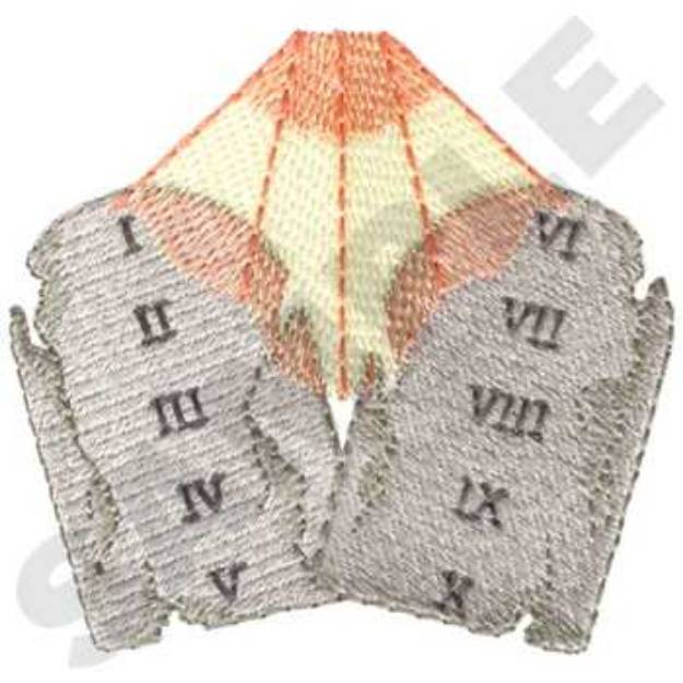 Picture of 10 Commandments Machine Embroidery Design