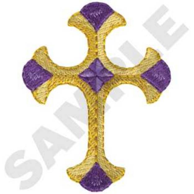 Picture of Decorative Cross Machine Embroidery Design