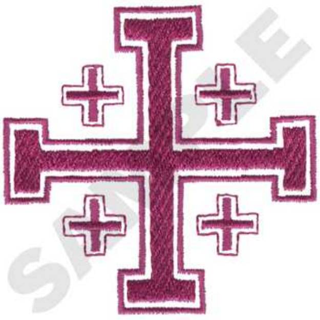 Picture of Jerusalem Cross Machine Embroidery Design