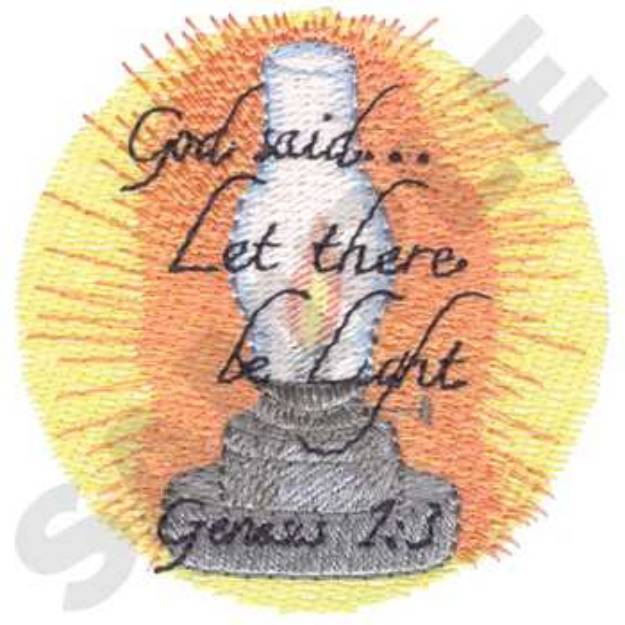 Picture of Lantern with light Machine Embroidery Design