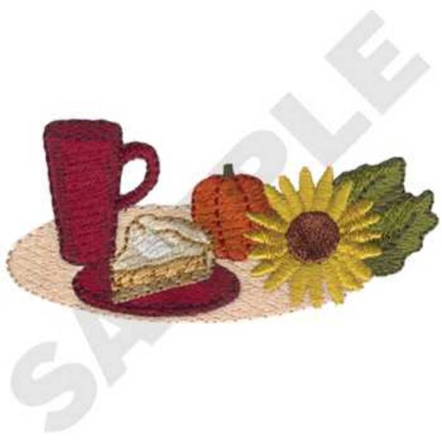 Picture of Fall Coffee Machine Embroidery Design
